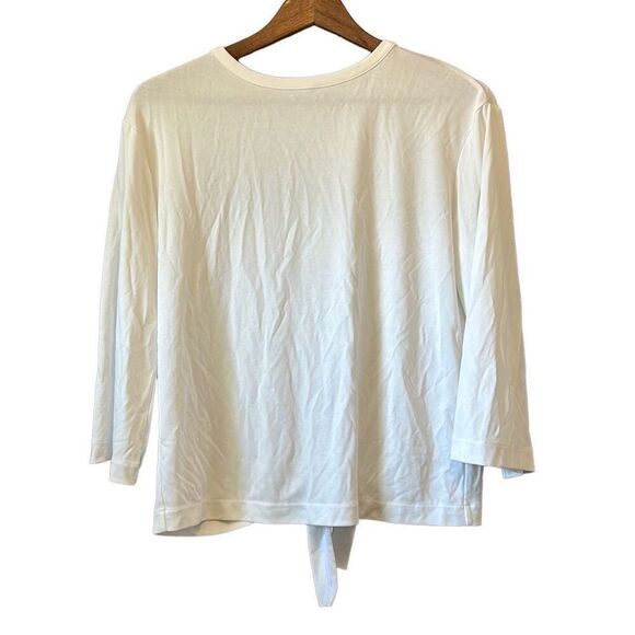 Vince‎ White Long Sleeve Tie Back Top XS Minimalist Casual - Picture 1 of 5